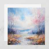 Wasserfarbe Mitteilungskarte (Vorne/Hinten)