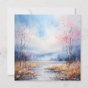 Wasserfarbe Mitteilungskarte