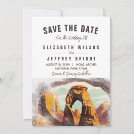 Wasserfarbe Moab Arches Park Utah Save the Date Einladung
