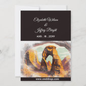 Wasserfarbe Moab Arches Park Utah Save the Date Einladung (Rückseite)