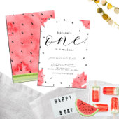 Wasserfarbe Modern Einmal im Melon Rote Wassermelo Einladung