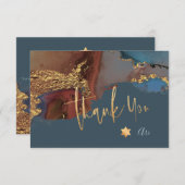 Wasserfarbe Moderne Abstrakte Mitzvah DANKE (Vorne/Hinten)