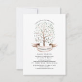 Wasserfarbe Moderne Baumfamilie Jährliche Wiederse Einladung (Vorderseite)