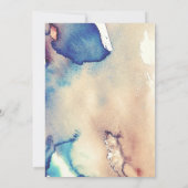 Wasserfarbe Moderne bemalt Baby Geburtsankündigung Ankündigung (Rückseite)