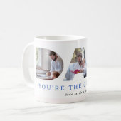 Wasserfarbe Moderne blaue Streifen 3 Benutzerdefin Kaffeetasse (Vorderseite Links)