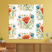 Wasserfarbe Moderne Blume Motif Earthy Whimsical Leinwanddruck (Insitu (Wohnzimmer))