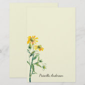 Wasserfarbe Moderne Frühlinggelbe Blumengrün (Vorne/Hinten)