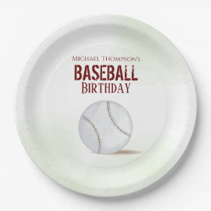 Wasserfarbe Moderne Geburtstagszeit Rustikales Vin Pappteller