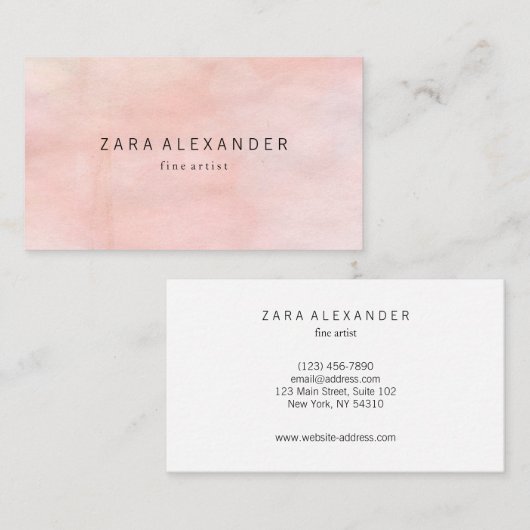 Wasserfarbe Moderne Kunst Visitenkarte (Vorne/Hinten)
