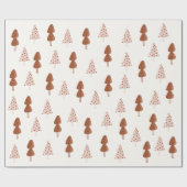 Wasserfarbe Moderne Minimalistische Weihnachtsbaum Geschenkpapier (Flach)