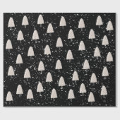 Wasserfarbe Moderne Minimalistische Weihnachtsbaum Geschenkpapier (Flach)