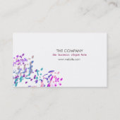 Wasserfarbe Moderne Naturfarben Pinselstriche Visitenkarte (Rückseite)