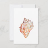 Wasserfarbe Moderne Palms & Beach Scene QR-Code RSVP Karte (Rückseite)