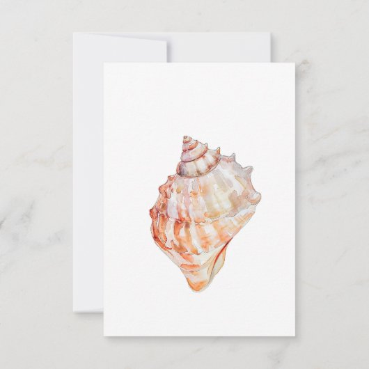 Wasserfarbe Moderne Palms & Beach Scene QR-Code RSVP Karte (Rückseite)