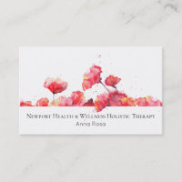 *~* Wasserfarbe Moderne Rote Mohn-Blume Floral