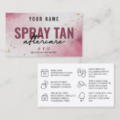 Wasserfarbe Moderne Spray Tan Aftercare Card Visitenkarte (Vorne/Hinten)