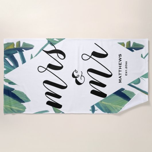 Wasserfarbe Moderne tropische Marmelade & Sommerur Strandtuch (Vorderseite)