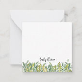 Wasserfarbe Moderne Vegetation - Individuelle Name Mitteilungskarte (Vorderseite)