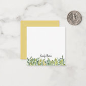 Wasserfarbe Moderne Vegetation - Individuelle Name Mitteilungskarte (Vorderseite/Rückseite Beispiel)