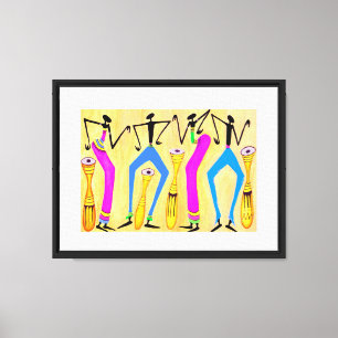 Wasserfarbe, Modernes afrikanisches Art Summer Par Leinwanddruck