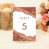 Wasserfarbe Modernes Burnt Orange Terracotta auf d Tischnummer