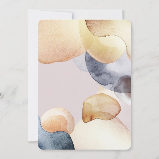 Wasserfarbe Modernes Foto Geburt Ankündigung (Rückseite)