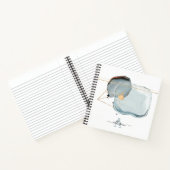 Wasserfarbe Modernes Mit Monogramm SpiralNotebook Notizblock (Innenseite)