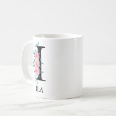 Wasserfarbe-Monogramm, einzelner Buchstabe I, Kaff Kaffeetasse (Vorderseite Links)