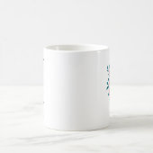 Wasserfarbe-Monogramm, einzelner Buchstabe I, Kaff Kaffeetasse (Mittel)