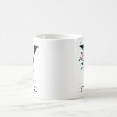 Wasserfarbe-Monogramm individuell einzelner Buchst Kaffeetasse (Mittel)