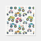 Wasserfarbe Monster-Car-Trucks Kinder Serviette (Vorderseite)