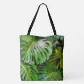 Wasserfarbe Monstera Aloha Hawaiian Beach Bag Tasche (Rückseite)