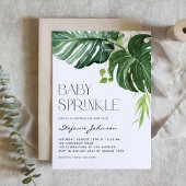 Wasserfarbe Monstera Blätter Summer Baby Sprinkle Einladung