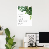 Wasserfarbe Monstera Tropical Baby Sprinkle Willko Poster (Heimbüro)