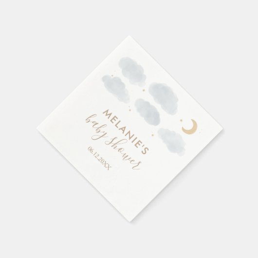 Wasserfarbe Moon Stars Kinderdusche Serviette (Ecke)