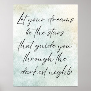 Wasserfarbe Motivationszitat Inspirierend Poster