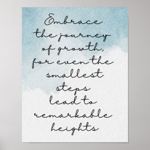Wasserfarbe Motivationszitat Inspirierend  Poster