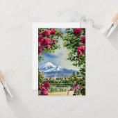 Wasserfarbe Mt Hoot und Rose individuell anpassbar Karte (Vorderseite/Rückseite Beispiel)