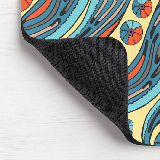 Wasserfarbe Multicolor Wavy Mousepad (Ecke)