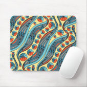 Wasserfarbe Multicolor Wavy Mousepad (Mit Mouse)