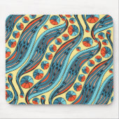 Wasserfarbe Multicolor Wavy Mousepad (Vorne)