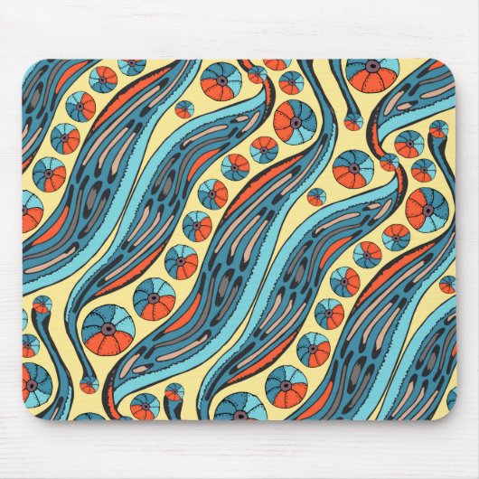 Wasserfarbe Multicolor Wavy Mousepad (Vorne)