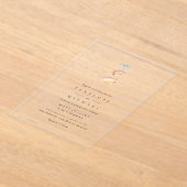 Wasserfarbe Muscheln Elegante Minimalistische Hoch Acryleinladungen (Ablage )