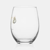 Wasserfarbe Muscheln Name Gastgeschenk Hochzeit Weinglas Ohne Stiel (Links)