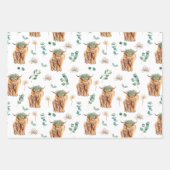 Wasserfarbe Mutter Babywaage Dusche Kinderzimmer Geschenkpapier Set (Vorderseite 2)