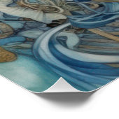 Wasserfarbe Mysteriös Maiden Poster (Ecke)