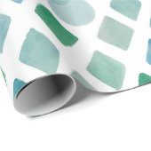 Wasserfarbe nahtlos auf weißem Hintergrund mit Geschenkpapier (Rolleneckpunkt)