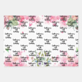 Wasserfarbe, Name der Blumenschrift hübsch Geschenkpapier Set (Vorderseite 2)