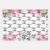 Wasserfarbe, Name der Blumenschrift hübsch Geschenkpapier Set (Vorderseite)