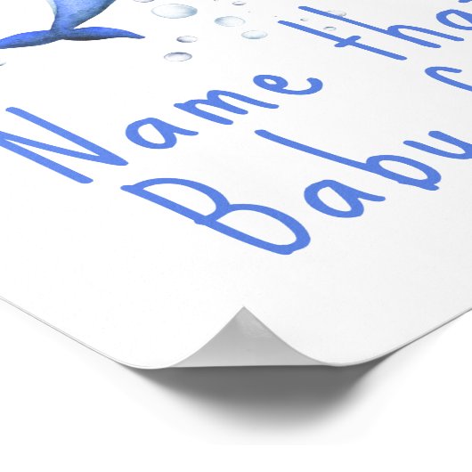 Wasserfarbe - Name dieses Babynahrung Poster (Ecke)